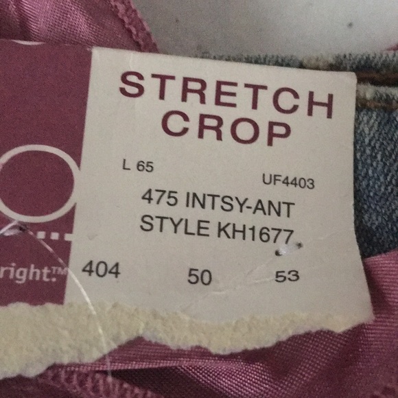 Size 7 NWT SO Crop Denim Jeans with pink fabric belt - Picture 3 of 10